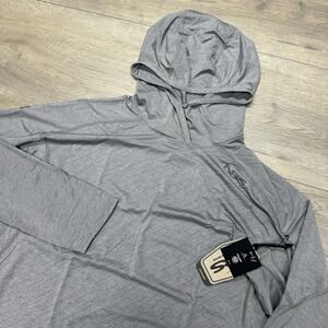 NRS Silkweight Hoodie Grey Mens Sz S Outdoor Sun Kayak Boat Beach